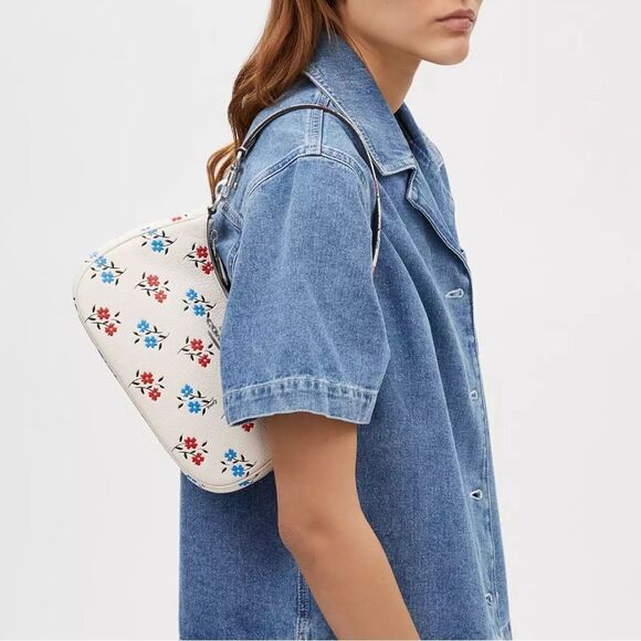 NWT Coach Teri Shoulder‎ Bag With Floral Print - Picture 7 of 7